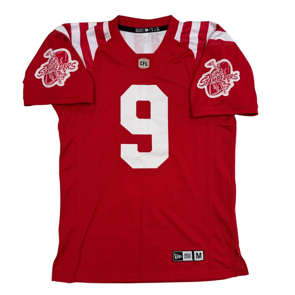 New Era Calgary Stampeders CFL Orimolade 9 Jersey Mens‎ Medium Red White
